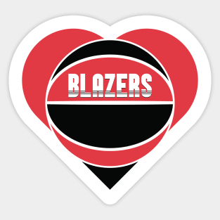Heart Shaped Portland Trail Blazers Basketball Sticker